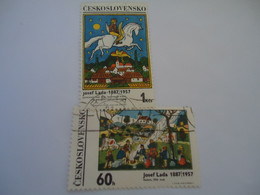 CZECHOSLOVAKIA USED STAMPS PAINTING PAINTINGS - ...-1918 Préphilatélie