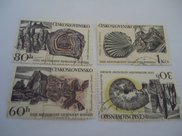 CZECHOSLOVAKIA USED  STAMPS   KOGRESS    FOSSILS  SHELL - ...-1918 Préphilatélie