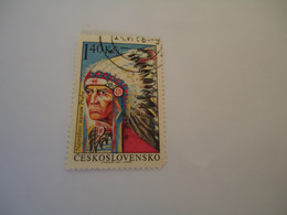 CZECHOSLOVAKIA USED STAMPS INDIANS - ...-1918 Prephilately