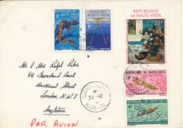 Upper Volta Cover Sent To England 24-12-1967 ?? With More Topic Stamps - Haute-Volta (1958-1984)