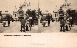 Carte Stéréo Souvenir De L Exposition La Métallurgie - Prénoms