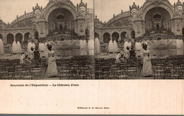 Carte Stéréo Souvenir De L Exposition - Le Chateau D Eau - Prénoms