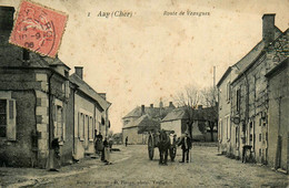 Azy * 1906 * Route De Veaugues * Attelage * Villageois - Otros & Sin Clasificación