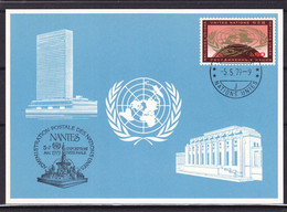 Nations Unies - Office De Genève - Carte Postale Bleue De 1979 - Oblit Genève - Cachet De Nantes - Covers & Documents