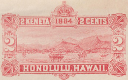 Hawaii 1894. Entier Postal à 2 Cents. Voiliers Devant Honolulu, Volcans - Volcans