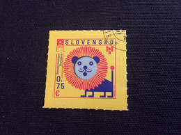 Slovaquie 2019 Yvert 773 Oblitéré BIB Lion Stylisé Biennale Illustrations Bratislava - Used Stamps