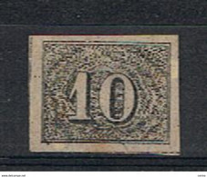 BRASILE:  1850/66  CIFRA  -  10 R. NERO  N. G. -  FAKE  COPY  -  YV/TELL. (11) - Unused Stamps