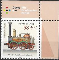 2013  Deutschland Germany   Mi. 3027 **MNH  EOR    175 Jahre Dampflokomotive „Saxonia - Nuevos