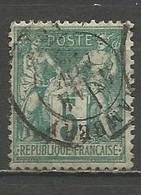 France - Type Sage - Type I (N Sous B) - N°64 5c. Vert - Obl. CHAMBERY (Savoie) - 1876-1878 Sage (Tipo I)