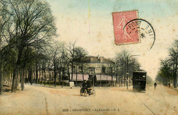 Champigny Sur Marne * 1906 * Tramway Tram * La Fourche * Hôtel Café - Champigny Sur Marne