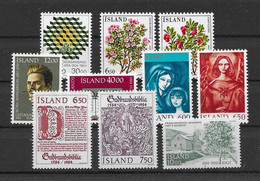 Island 1984 Kleines Lot 10 Werte  ** - Collections, Lots & Series