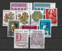 Island 1984 Kleines Lot 11 Werte Gestempelt - Collections, Lots & Series