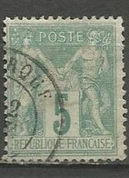 France - Type Sage - Type I (N Sous B) - N°64 5c. Vert - Obl. - 1876-1878 Sage (Typ I)