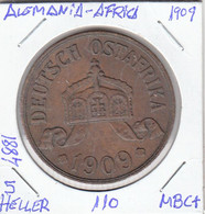 E4881 MONEDA ALEMANIA AFRICA 5 HELLER 1909 MBC+ 110 - Sonstige & Ohne Zuordnung