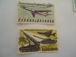 CZECHOSLOVAKIA USED STAMPS AIRPLANES  ARMS - ...-1918 Vorphilatelie