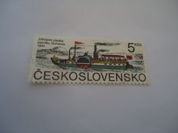 CZECHOSLOVAKIA USED   STAMPS SHIPS   RIVER - ...-1918 Voorfilatelie