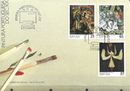 TIMBRES - STAMPS - FRANCOBOLLI - FDC (MARCOPHILIE) - PORTUGAL - 1989 - (3e. Groupe) - PEINTURE PORTUGUAISE DU 20e SIÈCLE - Gravures