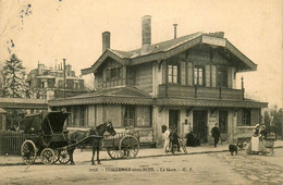 Fontenay Sous Bois * 1905 * La Gare * Ligne Chemin De Fer Val De Marne * Diligence Attelage Nounous Landau Pram - Fontenay Sous Bois