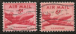 Etats-Unis 1947-1949 N° Y&T : PA. 34 Et 35 Obl. - 2a. 1941-1960 Usados