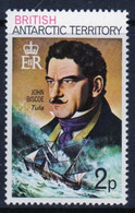 British Antarctic Territory 1973 Single Stamp 2p Showing Famous Ship And Captain In Unmounted Mint Condition. - Neufs