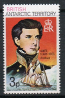 British Antarctic Territory 1973 Single Stamp 3p Showing Famous Ship And Captain In Unmounted Mint Condition. - Neufs