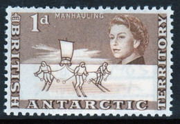 British Antarctic Territory 1963 Queen Elizabeth Single 1d Stamp In Unmounted Mint - Neufs