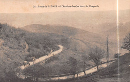 Route De SAINT-PONS (Hérault) - L'Autobus Dans Les Lacets De Chapertis - Saint-Pons-de-Thomières