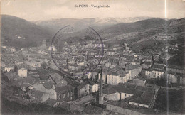 SAINT-PONS (Hérault) - Vue Générale - Cachet Militaire Hôpital Temporaire De L'Ecole Supérieure - Saint-Pons-de-Thomières