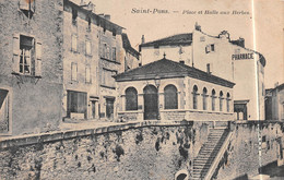 SAINT-PONS (Hérault) - Place Et Halle Aux Herbes - Pharmacie - Philatélie Cachet En Pointillés Le Soulie - Saint-Pons-de-Thomières