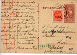 Hongrie : Entier Postal Oblitéré De 1942 Pour L'Allemagne Avec Censure - Entiers Postaux