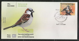 India  2012  House Sparrow  Birds  Special Cover   #  32653 D    Inde Indien - Sparrows