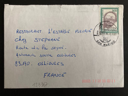 LETTRE Pour La FRANCE TP 29 AGOSTO 1982 à 900 OBL.19.6 1990 SAN MARINO - Brieven En Documenten