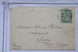 AZ17 ALGERIE BELLE  LETTRE  ENTIER BLANC 5C   1907    BONE A LANGRES FRANCE ++AFFRANCH. INTERESSANT - Other & Unclassified