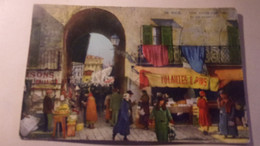06- NICE -- LE MARCHAND DE VOLAILLES ET LAPINS -vieille Rue Animée- A Voyagé En 1930 - Vita E Città Del Vecchio Nizza