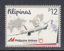 2016 Philippines Airlines Aviation Maps  Complete Set Of 1 MNH - Philippines