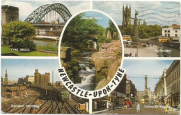 AC425 Newcastle Upon Tyne - Haymarket - Grainger Street - Railway Crossing - Tyne Bridge / Viaggiata 1966 - Newcastle-upon-Tyne