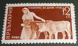 Bulgarije - 1959 - Gebruikt - Michel 1096 - Congres Jonge Communisten -  Meisje Met Kalveren - Gebruikt