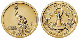 1$ USA 2019 -D- NEW JERSEY (AMERICAN INNOVATORS) - NUEVA - SIN CIRCULAR - NEW - UNC - Gedenkmünzen