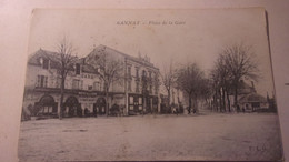 03 GANNAT PLACE DE LA GARE CACHET WWI FM 171 EME REGIMENT INFANTERIE  1917  DEPOT - Autres & Non Classés