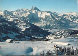 SUISSE - VILLARS-CHESIÈRES - CHAMPS DE SKI ET RESTAURANT DES CHAUX/GRYON-BARBOLUSAZ - PLAINE DU RHÔNE ET DENTS-DU-MIDI - La Chaux