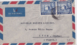 GB - CHYPRE - 1950 - ENVELOPPE AVION De NICOSIE => LYON - Zypern (...-1960)