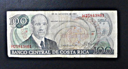 A4 COSTA RICA  BILLETS DU MONDE WORLD BANKNOTES  100 COLONES 1993 - Costa Rica