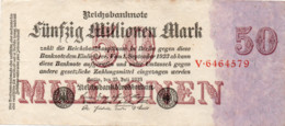 GERMANY-50 MILLIONEN MARK 1923  -  Wor:P-98.1, Ros:R-97a -XF - 50 Mio. Mark