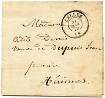 BELGIQUE - CELLES SUR LETTRE EN FRANCHISE DU MINISTERE DES FINANCES, 1870 - Autres & Non Classés