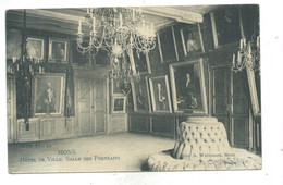 Mons Hôtel De Ville Salle Des Portraits - Salle Des Mariages ( Lot De 2 Cartes Ayant Voyagé ) - Mons