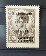 07 - 22 / Italia - Occupation Italienne De Lubiana 1941  //  2 - Unificato N° 42 ** - MNH - Value : 225 Euros - Ljubljana