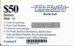 USA - Harris Teledata Military Card, Dial 11 (Black Value & Blue Logo), 50$, Mint - Autres & Non Classés