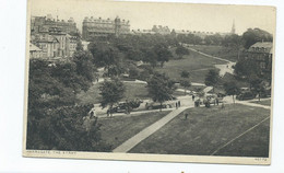 Harrogate Postcard Yorkshire The Stray Showing Charabangs Lined Up Posted 1930s - Harrogate