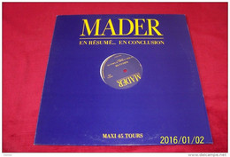 JEAN PIERRE MADER  °°  EN RESUME EN CONCLUSION   °°   PROMO - 45 T - Maxi-Single