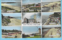 Saint Michel-Chef-Chef-(Loire Atlantique)-+/-1960-Multivues-Camping-Plage De La Roussellerie-Châtelet-Le Moulin - Saint-Michel-Chef-Chef